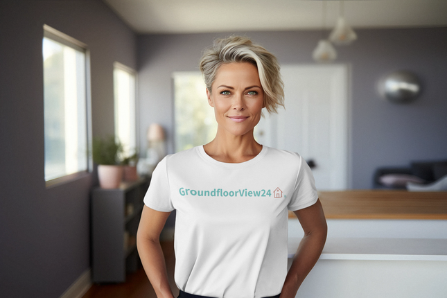 Women's fitted eco tee Groundfloorview24 with House