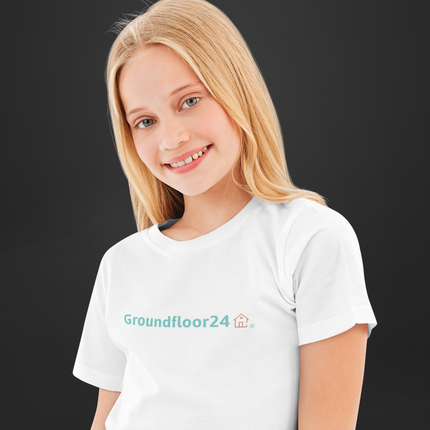 Kids crew neck t-shirt with Groundfloor24 Logo