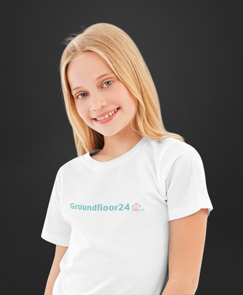 Kids crew neck t-shirt with Groundfloor24 Logo