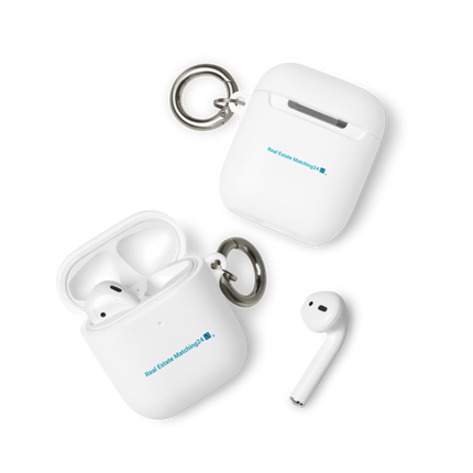 Rubber Case for AirPods® with Real Estate Matching24 Logo