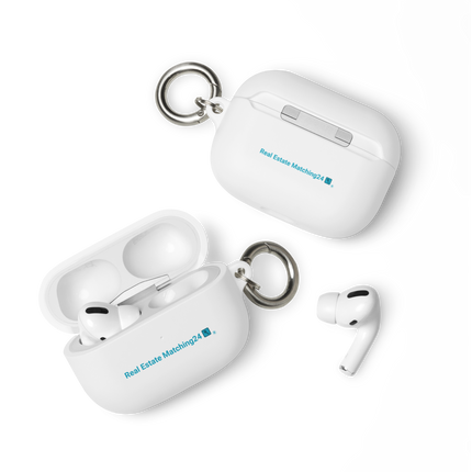 Rubber Case for AirPods® with Real Estate Matching24 Logo