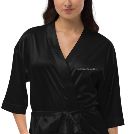 Satin robe with Real Estate Partner24 Logo