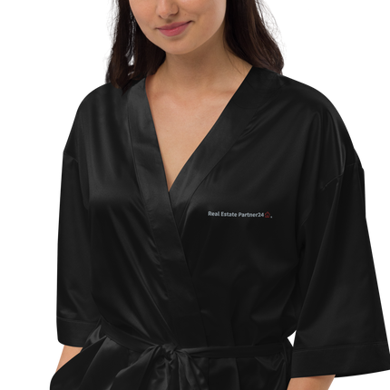 Satin robe with Real Estate Partner24 Logo