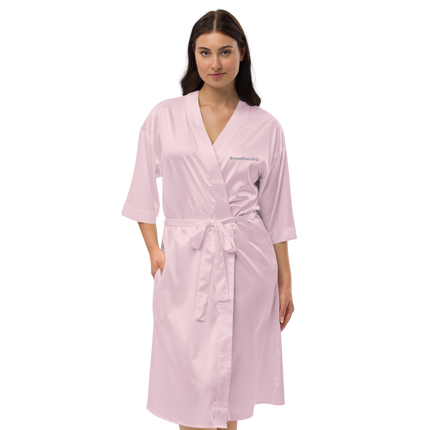 Satin robe with Groundfloor24 Logo