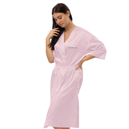 Satin robe with Groundfloor24 Logo