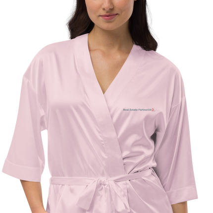 Satin robe with Real Estate Partner24 Logo