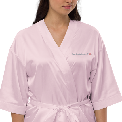 Satin robe with Real Estate Partner24 Logo