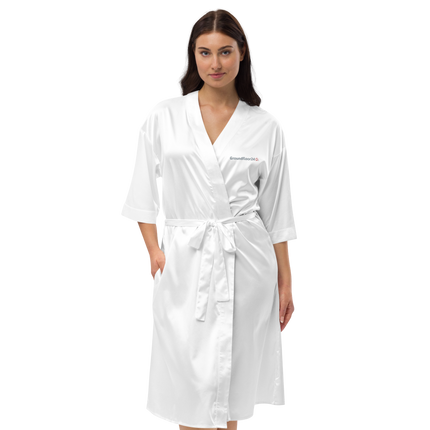 Satin robe with Groundfloor24 Logo