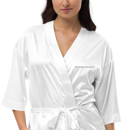 Satin robe with Real Estate Partner24 Logo