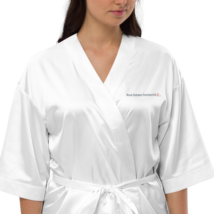 Satin robe with Real Estate Partner24 Logo