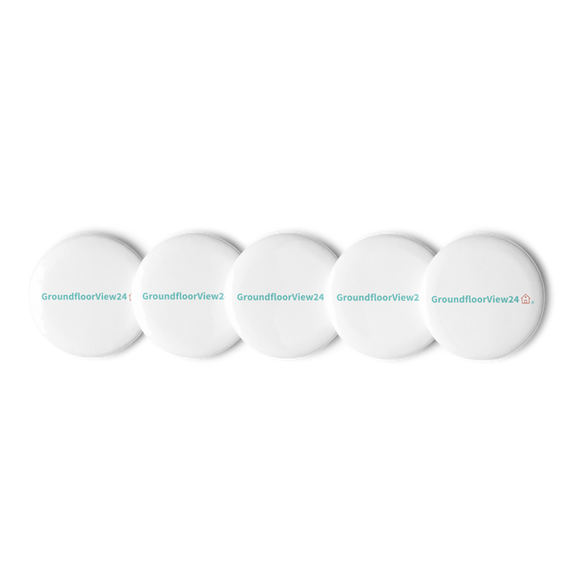 Set of pin buttons Groundfloorview24 with House