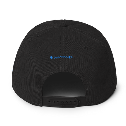 Czech Republic Snapback Hat Groundfloor24 with 3 Logos.