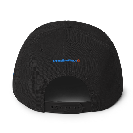 Liechtenstein Snapback Hat GroundfloorView24 with 3 Logos.