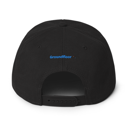 Monaco Snapback Hat Groundfloor with 3 Logos.