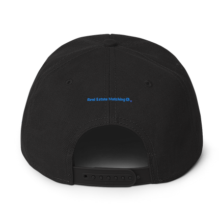 Luxembourg Snapback Hat Real Estate Matching with 3 Logos.
