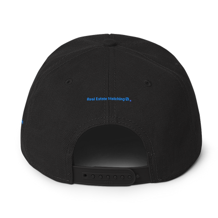 North Macedonia Snapback Hat Real Estate Matching with 3 Logos.