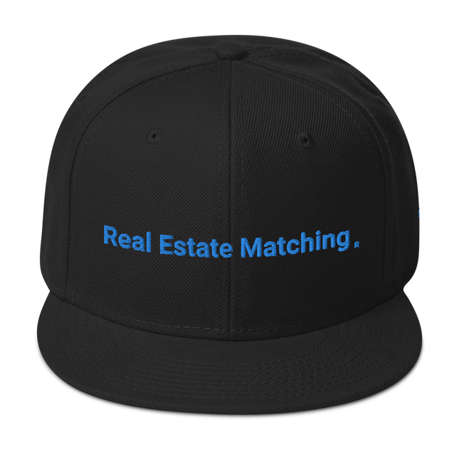 Cyprus Snapback Hat Real Estate Matching with 3 Logos