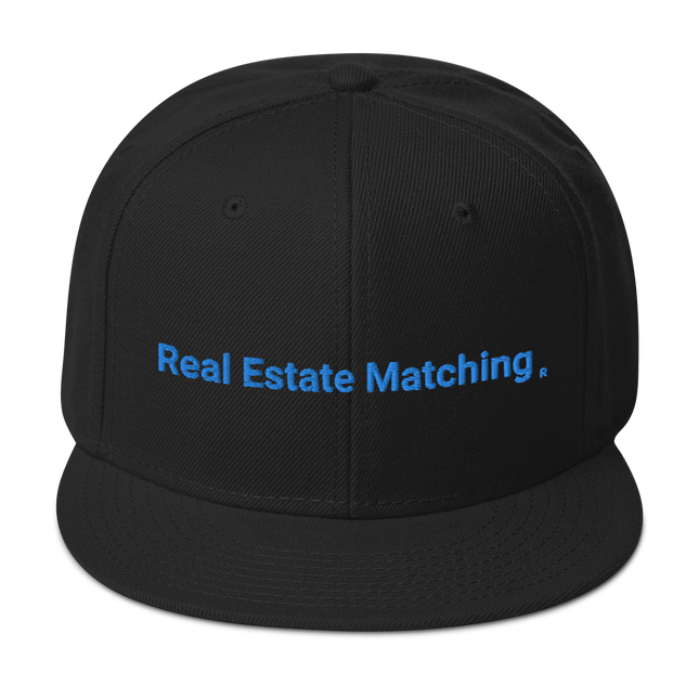 Italy Snapback Hat Real Estate Matching with 3 Logos