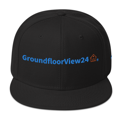 Denmark Snapback Hat GroundfloorView24 with 3 Logos.