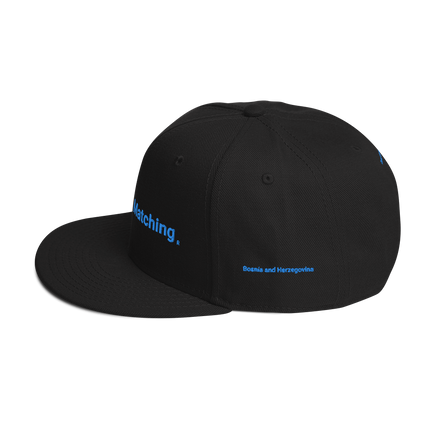 Bosnia and Herzegovina Snapback Hat Real Estate Matching with 3 Logos