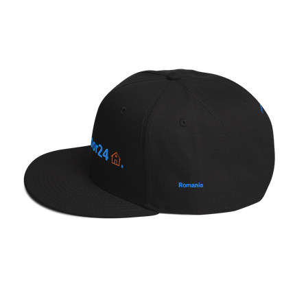 Romania Snapback Hat Groundfloor24 with 3 Logos.