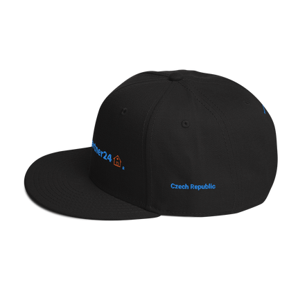 Czech Republic Snapback Hat Real Estate Partner24 with 3 Logos.
