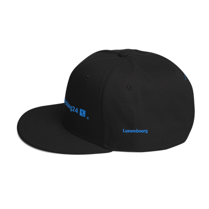 Luxembourg Snapback Hat Real Estate Matching24 with 3 Logos.