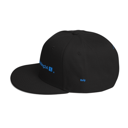 Italy Snapback Hat Real Estate Matching24 with 3 Logos.