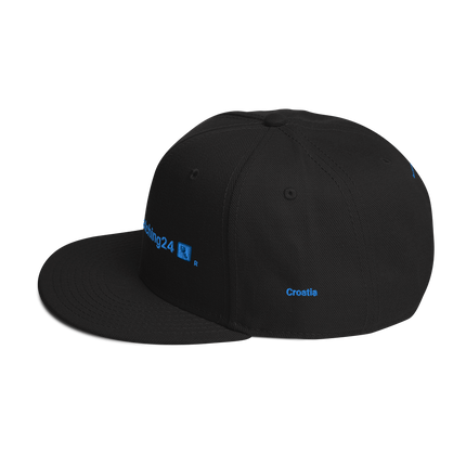 Croatia Snapback Hat Real Estate Matching24 with 3 Logos.
