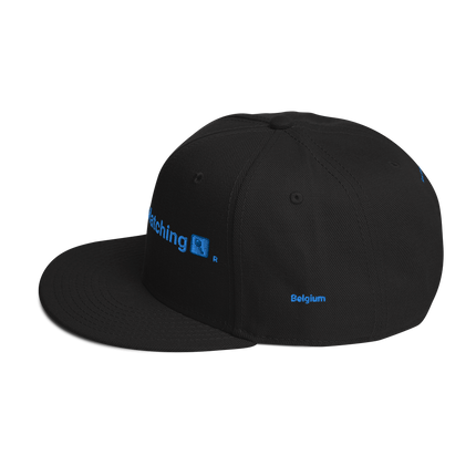Belgium Snapback Hat Real Estate Matching with 3 Logos.