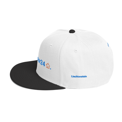 Liechtenstein Snapback Hat Groundfloor24 with 3 Logos.