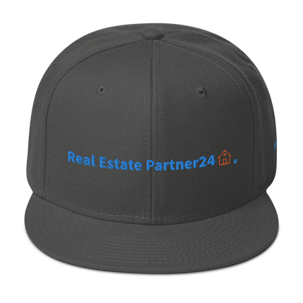 Luxembourg Snapback Hat Real Estate Partner24 with 3 Logos.