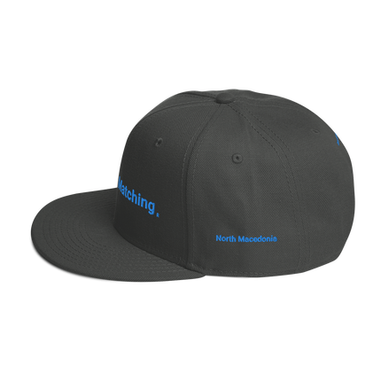 North Macedonia Snapback Hat Real Estate Matching with 3 Logos