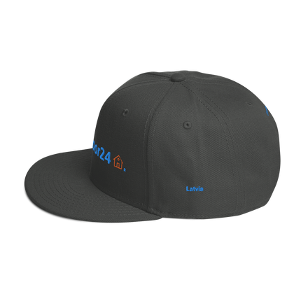 Latvia Snapback Hat Groundfloor24 with 3 Logos.