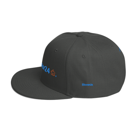 Slovenia Snapback Hat Groundfloor24 with 3 Logos.