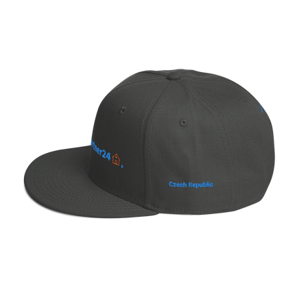 Czech Republic Snapback Hat Real Estate Partner24 with 3 Logos.