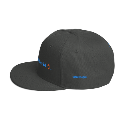 Montenegro Snapback Hat Real Estate Partner24 with 3 Logos.