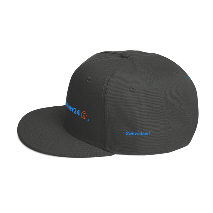 Switzerland Snapback Hat Real Estate Partner24 with 3 Logos.