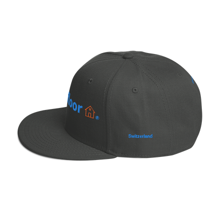 Switzerland Snapback Hat Groundfloor with 3 Logos.