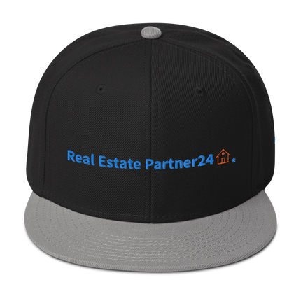 Bulgaria Snapback Hat Real Estate Partner24 with 3 Logos.