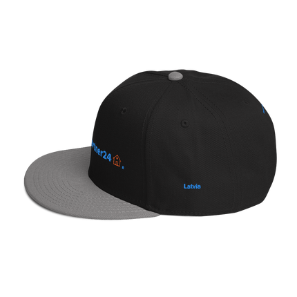 Latvia Snapback Hat Real Estate Partner24 with 3 Logos.