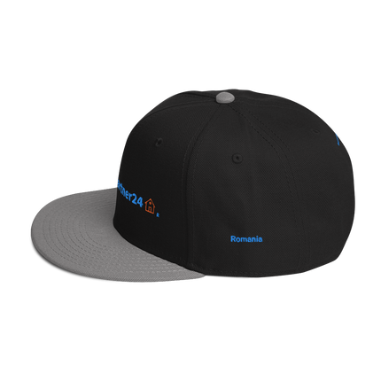 Romania Snapback Hat Real Estate Partner24 with 3 Logos.
