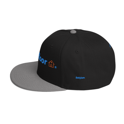 Belgium Snapback Hat Groundfloor with 3 Logos.