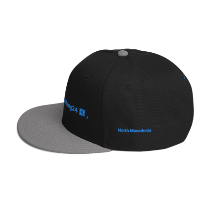 North Macedonia Snapback Hat Real Estate Matching24 with 3 Logos.