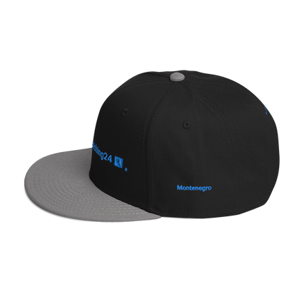 Montenegro Snapback Hat Real Estate Matching24 with 3 Logos.