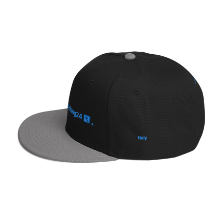 Italy Snapback Hat Real Estate Matching24 with 3 Logos.