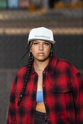 Albania Snapback Hat Groundfloor24 with 3 Logos.