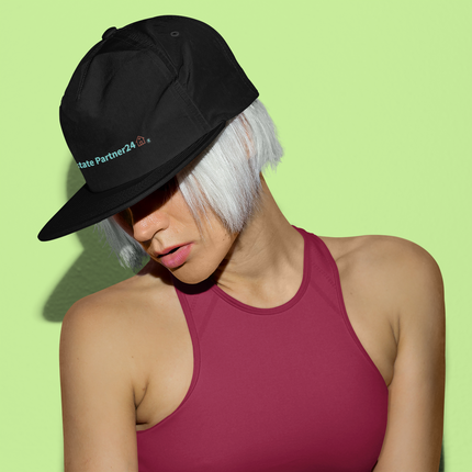 Belarus Denim Hat Real Estate Partner24 with 3 Logos.