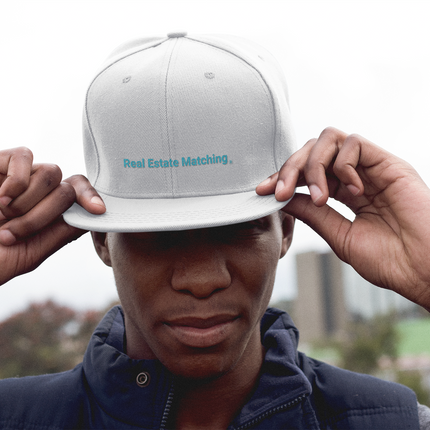Albania Snapback Hat Real Estate Matching with 3 Logos