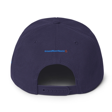 Czech Republic Snapback Hat GroundfloorView24 with 3 Logos.